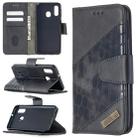 For Samsung Galaxy A40 Matching Color Crocodile Texture Horizontal Flip PU Leather Case with Wallet & Holder & Card Slots(Black) - 1