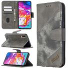 For Samsung Galaxy A70 Matching Color Crocodile Texture Horizontal Flip PU Leather Case with Wallet & Holder & Card Slots(Grey) - 1