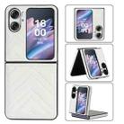 For OPPO Find N2 Flip V-shaped Folding Phone Case(White) - 1