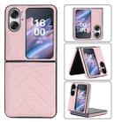 For OPPO Find N2 Flip V-shaped Folding Phone Case(Pink) - 1