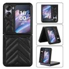 For OPPO Find N2 Flip V-shaped Folding Phone Case(Black) - 1