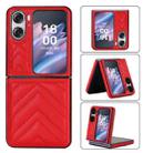 For OPPO Find N2 Flip V-shaped Folding Phone Case(Red) - 1
