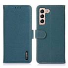 For Samsung Galaxy A35 5G KHAZNEH Litchi Genuine Leather Phone Case(Green) - 1