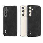 For Samsung Galaxy S24 5G ABEEL Elegant Series PU Leather Black Edge Phone Case(Black) - 1