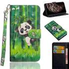 For iPhone 11 Pro Max 3D Painting Pattern Horizontal Flip TPU + PU Leather Case with Holder & Card Slots & Wallet & Lanyard(Bamboo Panda) - 1