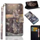 For iPhone 11 Pro Max 3D Painting Pattern Horizontal Flip TPU + PU Leather Case with Holder & Card Slots & Wallet & Lanyard(Cat Tiger) - 1
