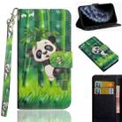 For iPhone 11 Pro 3D Painting Pattern Horizontal Flip TPU + PU Leather Case with Holder & Card Slots & Wallet & Lanyard(Bamboo Panda) - 1