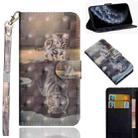 For iPhone 11 Pro 3D Painting Pattern Horizontal Flip TPU + PU Leather Case with Holder & Card Slots & Wallet & Lanyard(Cat Tiger) - 1