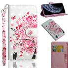 For iPhone 11 Pro 3D Painting Pattern Horizontal Flip TPU + PU Leather Case with Holder & Card Slots & Wallet & Lanyard(Tree Cat) - 1