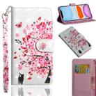 For iPhone 11 3D Painting Pattern Horizontal Flip TPU + PU Leather Case with Holder & Card Slots & Wallet & Lanyard(Tree Cat) - 1
