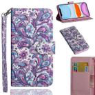 For iPhone 11 3D Painting Pattern Horizontal Flip TPU + PU Leather Case with Holder & Card Slots & Wallet & Lanyard(Spiral Pattern) - 1