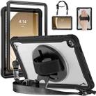 For Samsung Galaxy Tab A9+ X210/X215 Heavy Duty Hybrid Tablet Case with Handle & Strap(Transparent) - 1