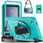 For Samsung Galaxy Tab A9 X110/X115 Heavy Duty Hybrid Tablet Case with Handle & Strap(Light Blue) - 1