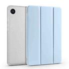 For Samsung Galaxy Tab A9+ X210 3-fold Clear Honeycomb TPU Leather Tablet Case with Pen Slot(Ice Blue) - 1