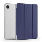 For Samsung Galaxy Tab A9+ X210 3-fold Clear Honeycomb TPU Leather Tablet Case with Pen Slot(Dark Blue) - 1