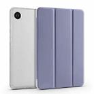 For Samsung Galaxy Tab A9+ X210 3-fold Clear Honeycomb TPU Leather Tablet Case with Pen Slot(Lavender Purple) - 1