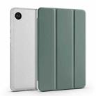 For Samsung Galaxy Tab A9 X110 3-fold Clear Honeycomb TPU Leather Tablet Case with Pen Slot(Dark Green) - 1