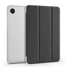For Samsung Galaxy Tab A9 X110 3-fold Clear Honeycomb TPU Leather Tablet Case with Pen Slot(Black) - 1