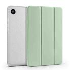 For Samsung Galaxy Tab A9 X110 3-fold Clear Honeycomb TPU Leather Tablet Case with Pen Slot(Green) - 1