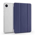 For Samsung Galaxy Tab A9 X110 3-fold Clear Honeycomb TPU Leather Tablet Case with Pen Slot(Dark Blue) - 1