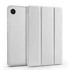 For Samsung Galaxy Tab A9 X110 3-fold Clear Honeycomb TPU Leather Tablet Case with Pen Slot(Grey) - 1