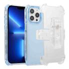 For iPhone 13 Pro Frosted PC+TPU Phone Case with Back Clip(Sky Blue) - 1