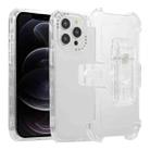 For iPhone 12 Pro Max Frosted PC+TPU Phone Case with Back Clip(White) - 1