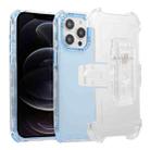 For iPhone 12 Pro Frosted PC+TPU Phone Case with Back Clip(Sky Blue) - 1