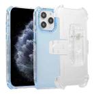 For iPhone 11 Pro Max Frosted PC+TPU Phone Case with Back Clip(Sky Blue) - 1