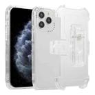 For iPhone 11 Pro Frosted PC+TPU Phone Case with Back Clip(White) - 1