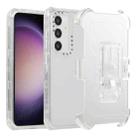 For Samsung Galaxy S24+ 5G Frosted PC+TPU Phone Case with Back Clip(White) - 1