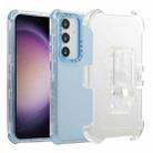 For Samsung Galaxy S24+ 5G Frosted PC+TPU Phone Case with Back Clip(Sky Blue) - 1