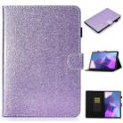 For Lenovo Tab P12 2023 / TB370FU Varnish Glitter Powder Smart Leather Tablet Case(Purple) - 1