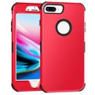 For iPhone 7 / 8 Plus 3 in 1 All-inclusive Shockproof Airbag Silicone + PC Case(Red) - 1