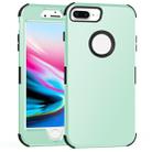 For iPhone 7 / 8 Plus 3 in 1 All-inclusive Shockproof Airbag Silicone + PC Case(Green) - 1