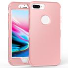 For iPhone 7 / 8 Plus 3 in 1 All-inclusive Shockproof Airbag Silicone + PC Case(Rose Gold) - 1