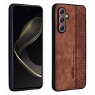 For Samsung Galaxy A55 5G AZNS 3D Embossed Skin Feel Phone Case(Brown) - 1