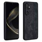 For Samsung Galaxy S24 5G AZNS 3D Embossed Skin Feel Phone Case(Black) - 1