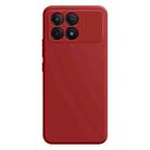 For Xiaomi Redmi K70 Pro Imitation Liquid Silicone Phone Case(Dark Red) - 1