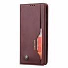 For Samsung Galaxy S25+ 5G Knead Skin Texture Flip Leather Phone Case(Wine Red) - 2