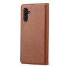 For Samsung Galaxy S25+ 5G Knead Skin Texture Flip Leather Phone Case(Brown) - 3
