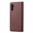 For Samsung Galaxy S25 5G Knead Skin Texture Flip Leather Phone Case(Wine Red) - 3