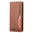 For Samsung Galaxy S25 5G Knead Skin Texture Flip Leather Phone Case(Brown) - 2