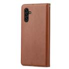 For Samsung Galaxy S25 5G Knead Skin Texture Flip Leather Phone Case(Brown) - 3