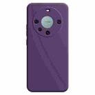 For Huawei Mate 60 Pro Imitation Liquid Silicone Phone Case(Dark Purple) - 1