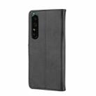 For Sony Xperia 5 VI Embossed Happy Cat Pattern Flip Leather Phone Case(Black) - 3