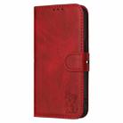 For Sony Xperia 1 VII Embossed Happy Cat Pattern Flip Leather Phone Case(Red) - 2