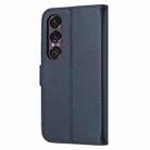 For Sony Xperia 1 VII Embossed Happy Cat Pattern Flip Leather Phone Case(Blue) - 3