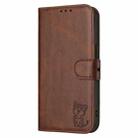 For Sony Xperia 1 VII Embossed Happy Cat Pattern Flip Leather Phone Case(Brown) - 2