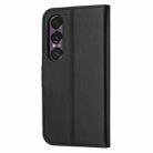 For Sony Xperia 1 VII Embossed Happy Cat Pattern Flip Leather Phone Case(Black) - 3
